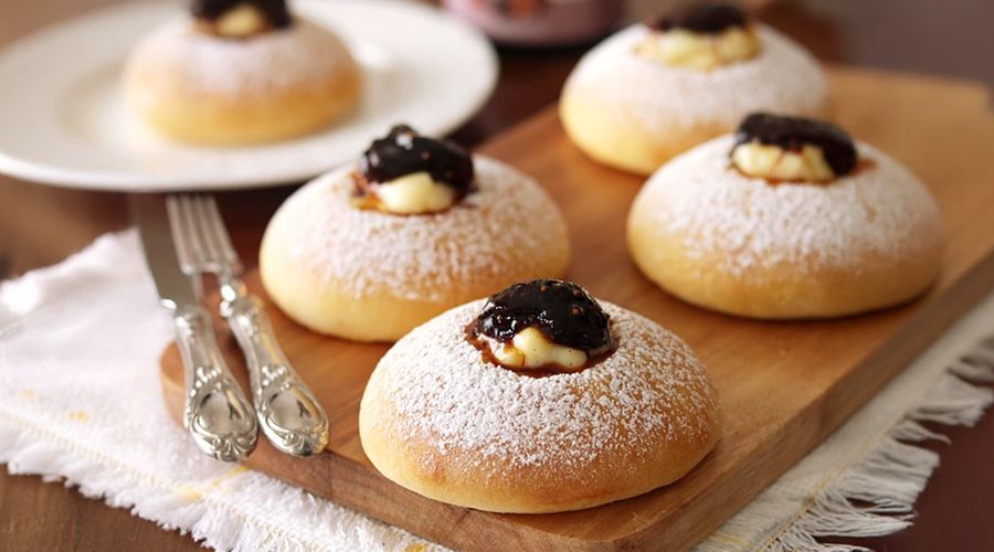 Glutenfreie Brioche mit Creme