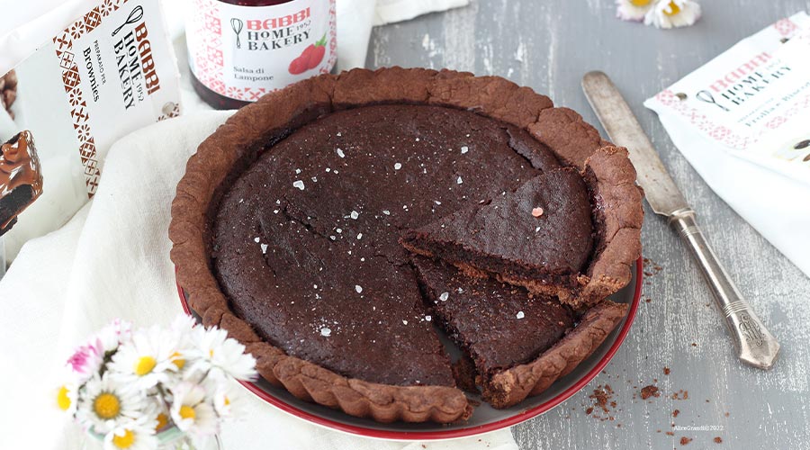 Crostata gluten free Brownies al Lampone